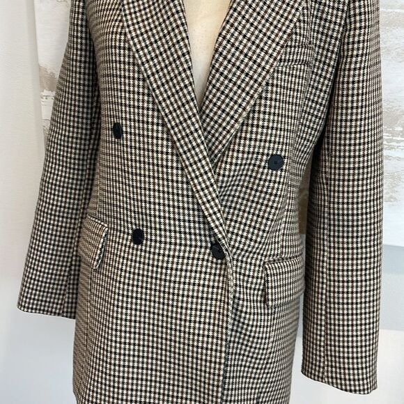 ZARA DOUBLE-BREASTED BUTTONED OVERSIZED BLAZER size Medium - Picture 3 of 7